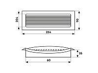 Решетка торцевая 87 60х204мм ZERNBERG