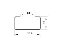 Крепление воздуховода 56 плоских каналов 110х55мм ZERNBERG
