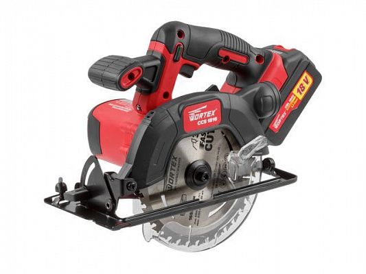 Аккум. циркулярная пила WORTEX CCS 1816 в кор. ALL1 (18.0 В, БЕЗ АККУМУЛЯТОРА И ЗУ, 165х20 мм, до 55 мм)