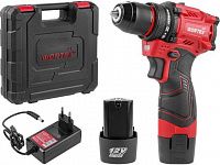Аккум. дрель-шуруповерт WORTEX LX BD 1220 DLi 12В, 30 Нм, 2*1.5 Ач, патрон 10 мм, бесщёт. (12 В, БЕСЩЁТ.ДВИГ., с 2х1.5 Ач акб, НЕ подходит к линейке ALL1)