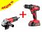 Аккум. дрель-шуруповерт WORTEX BD 2020-1 DLi в чем.+АКЦИЯ AG1210100013 углошлифмашина  AG 1210-1 (скидка на комплект 15% + AG1210100013 Одноручная углошлифмашина WORTEX AG 1210-1 в кор.)