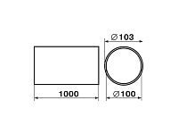 Воздуховод 1010 жесткий круглый 100мм x 1м ZERNBERG