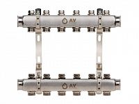 Коллекторная группа AVE162, 6 вых. AV Engineering (PRO серия Для отопления (радиаторы))