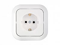 Розетка 1-ая (скрытая, с/з) белая, Гармония, Bylectrica