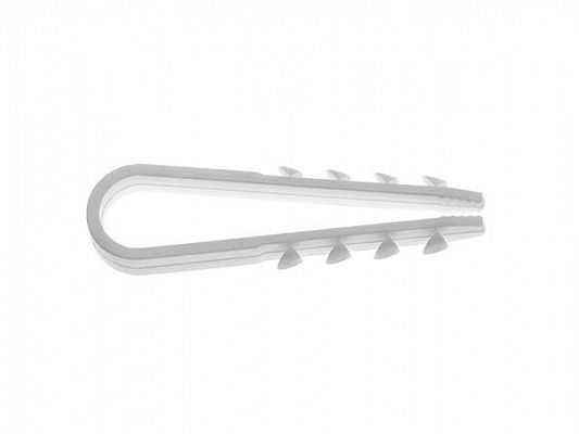 Дюбель-хомут для круглого кабеля 19-25 мм белый (100 шт в пакете) STARFIX