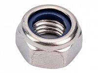 Гайка М4 со стопорным кольцом, нерж.сталь (А2), DIN 985 (1000 шт в уп.) (STARFIX)