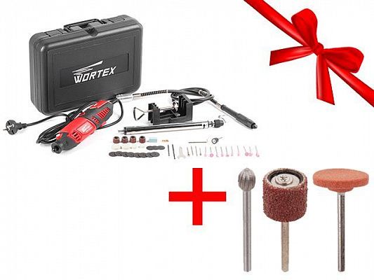 Гравер электрический WORTEX MG 3218 E в чем.+АКЦИЯ ETAM3206318 ETDB3215018 ETCA3220018 (В ПОДАРОК Высокоскоростная насадка 6.3 мм,  Шлифовальная лента 15 мм и  Шлифовальный камень)